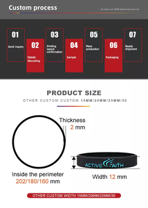 Fabricantes de goma Diseño gratuito Logotipo personalizado Pulsera de silicona - Product Image 3