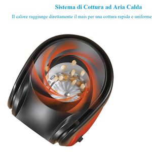 Máquina eléctrica para hacer palomitas de maíz con aire caliente, capacidad de 60 g, 12x18x26 cm, palomitas de maíz rápidas listas en 2 minutos. - Product Image 4