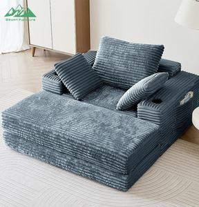 Divano Letto Convertibile a L Wayon, <span class=keywords><strong>Design</strong></span> <span class=keywords><strong>Moderno</strong></span> e Minimalista, Imbottitura in Schiuma Ecologica, per Piccoli Appartamenti, Senza Montaggio - Product Image 6