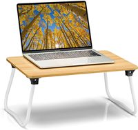 Bureau portable idéal pour enfants, support d'ordinateur portable mini réglable, table de lit pliable verticale en bois pour l'étude