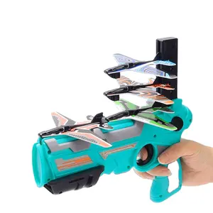 Longxi çekim uçak uçak başlatıcısı oyuncak tabanca mancınık uçak EVA köpük açık lansmanı planör model oyuncaklar