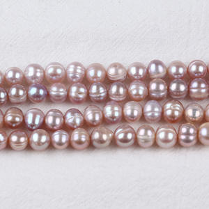 Perlas de Agua Dulce Blancas con Hilo de 8-9 mm, Hechas a Mano en Zhuji, para Hacer Collares y Pulseras, Perlas Naturales Sueltas - Product Image 4