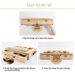 Set de <span class=keywords><strong>peinture</strong></span> <span class=keywords><strong>pour</strong></span> maches en bois, Kit de bureau, avec planche à <span class=keywords><strong>peinture</strong></span>, pinceaux en acryliques, 60 pièces - Product Image 5