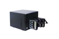 Boîtier NAS Mini-ITX NAS-06, 6 baies 3,5'' (compatible 2,5'') avec échange à chaud, prise en charge d'alimentation flexible 1U, SGCC 0,8 mm, avec backplane SATA III 6 Gb/s.