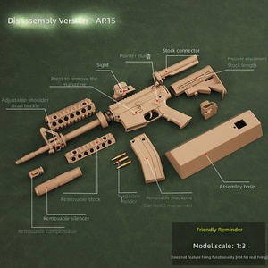 Esclusivo per Europa e America: Modello in Miniatura <span class=keywords><strong>AR</strong></span> 15 in Scala 1:3, Kit di Montaggio in Metallo Pressofuso, Replica di Arma in Metallo - Product Image 5