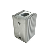 Radiateur en aluminium extrudé à ailettes haute densité, usiné CNC, pour module de puissance de convertisseur de fréquence