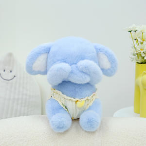 Nuovo felice carino piccolo elefante blu di pezza con riempimento di cotone PP peluche per bambini compagno bambola adorabili decorazioni per la casa bambole - Product Image 3