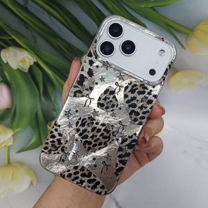 Funda Protectora para Teléfono con Diseño de Leopardo, Estrellas y Cerezas con Lámina Holográfica para <span class=keywords><strong>iPhone</strong></span> 17 Pro Max 16 15 14 13 12 <span class=keywords><strong>11</strong></span> Samsung Redmi - Product Image 1