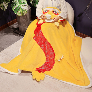 Cape à <span class=keywords><strong>Capuche</strong></span> Rouge pour <span class=keywords><strong>Femme</strong></span> et Fille, Costume de Cosplay de Fête, Accessoire de Cosplay Portable Type Couverture, Thème Dragon du Zodiaque - Product Image 4