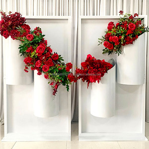 Ventes directes d'usine fleurs peintes en blanc fond de mariage décoration d'arche scènes d'événement de fête de mariage - Product Image 3