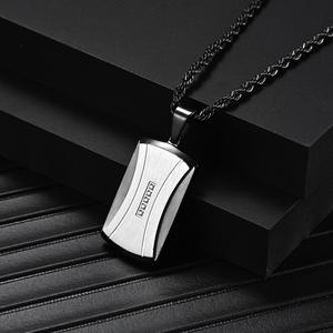 Minimalista hecho a mano impermeable deslustre libre Pvd 316 Acero inoxidable joyería de moda colgante collares para hombres hombre - Product Image 5
