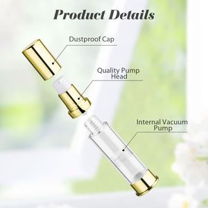 Luxury Custom Cosmetic Set Gold Acrylic Serum & Lotion Bottles & Cream Jars with Custom Logo 20g-120ml Sizes - Product Image 3