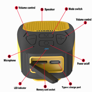 Xách tay loa không dây không thấm nước <span class=keywords><strong>mini</strong></span> âm nhạc ngoài trời Máy nghe nhạc <span class=keywords><strong>MP3</strong></span> với điều khiển từ xa cho nhà/bên/ngoài trời/bãi biển - Product Image 3