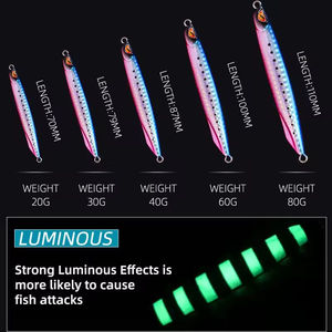 Leurre de pêche artificiel en métal Brave Printed Carp 20g/30g/40g/60g/80g DUO pour lancer depuis le rivage, effet UV, jigging à lancer lent - Product Image 3