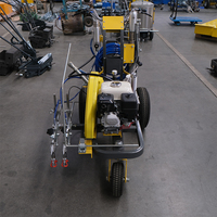 Machine de marquage routier manuelle à pulvérisation à froid sans air avec deux pistolets, 12 L, moteur 5,5 CV