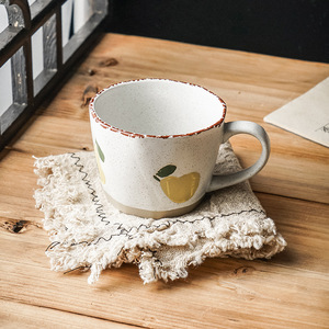 Tazas de Cerámica Pintadas a Mano con Diseño Nórdico de Frutas, Tazas Sencillas y Creativas para Café o Agua - Product Image 4