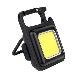 Mini Portable 3 Modes d'éclairage USB lumineux LED torche Rechargeable lumière de travail petites lampes de poche de poche Camping porte-clés lumière