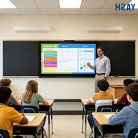 Pizarra de Doble Sistema HRAY de 86 Pulgadas (178 cm) con Vista Completa, Anotación Multicanal para Experimentos de Laboratorio, Cursos, Presentaciones, OEM, ODM