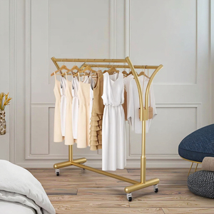 Porte-manteau en métal sur pied pas cher d'usine, intérieur/extérieur, moderne, rangement pour vêtements, literie, salon - Product Image 4