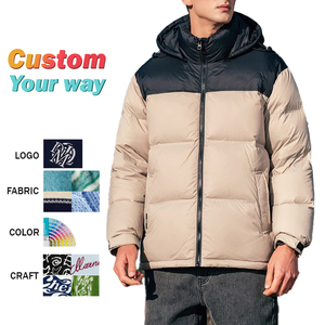 Venta al por mayor logotipo personalizado OEM y ODM con capucha de algodón acolchado a prueba de viento engrosamiento cálido nueva chaqueta de invierno para hombre - Product Image 1