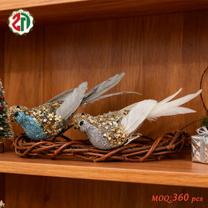 ตุ๊กตา<span class=keywords><strong>นก</strong></span>ประดับต้นคริสต์มาสทำมือ ประดับเลื่อม<span class=keywords><strong>ขน</strong></span><span class=keywords><strong>นก</strong></span> พร้อมคลิปหนีบ ตกแต่งงานปาร์ตี้บ้าน<span class=keywords><strong>นก</strong></span>คริสต์มาส - Product Image 2