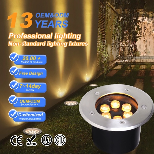 Waterproof IP67 LED Underground Light 12V 24V RGB Outdoor Recessed Inground Lamp for Garden Path Driveway Landscape Lighting