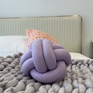Home Decor Velvet Knitted Stress-relieving Knot <strong>Pillow</strong> Skillfully Hand-knotted Memory Foam Filling Hugget <strong>Snuggle</strong> Ball - Product Image 2