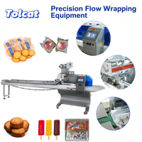 Machine d'emballage pour fruits et bâtonnets glacés, machine d'emballage FlowPillow pour gâteaux de lune et biscuits, haute performance et efficacité optimale