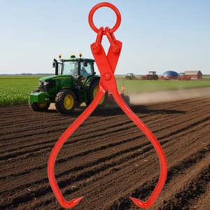 Pinzas de Deslizamiento de 25 Pulgadas Rojas con Anillo para Uso en Tractores - Product Image 2