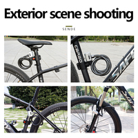 Candado de Cable de Acero Trenzado de 8 mm, Resistente, con Código Digital Reajustable, para Desplazamientos Urbanos y Almacenamiento de Bicicletas al Aire Libre
