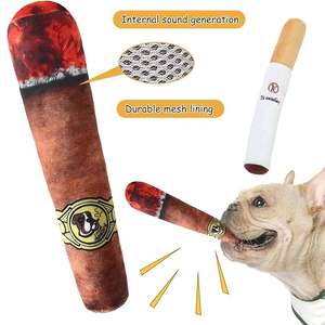 <span class=keywords><strong>Jouet</strong></span> sonore interactif pour <span class=keywords><strong>chien</strong></span> en peluche durable et écologique en forme de cigare, pour le nettoyage des dents, grande/moyenne taille - Product Image 2