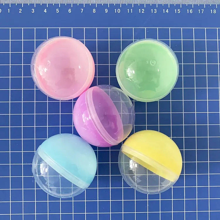Macaron renk 45mm boş kapsül topu plastik oyuncak için otomat