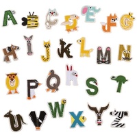 26 Patchs Alphabet A-Z Style Art Déco à Thermocoller et Adhésifs pour Décoration et Réparation de Vestes, Chemises, Chapeaux et Sacs