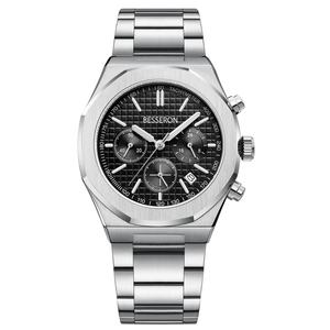 Custom Chronograph <b>Watch</b> <b>Waterproof</b> Stainless Steel Wristwatch for <b>Men</b> Calendar Design <b>Waterproof</b> Quartz Wristwatches - Product Image 3