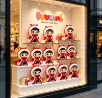 Peluche personnagre douce et festive pour cadeau de Noël, peluche personnagre sur mesure