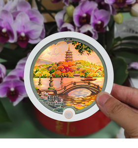 Lampe <span class=keywords><strong>de</strong></span> <span class=keywords><strong>nuit</strong></span> LED 3D en papier découpé, thème Vénice la ville aquatique, style art populaire, avec aimant <span class=keywords><strong>de</strong></span> réfrigérateur, idéale comme cadeau souvenir, vente en gros usine, dropshipping - Product Image 1