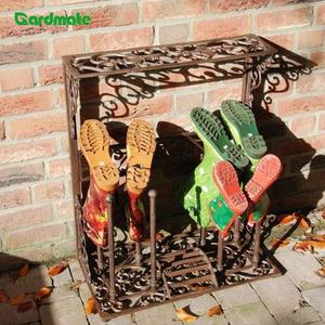 <span class=keywords><strong>Porte</strong></span>-chaussures en fonte, étagère à chaussures autoportante pour la maison, le <span class=keywords><strong>jardin</strong></span>, la cour, les entrées, étagère de rangement à chaussures en métal - Product Image 4