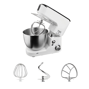 Batteur sur socle professionnel 3 en 1, capacité 5 L, 3 vitesses, acier inoxydable, design à tête inclinable pour la pâtisserie familiale - Product Image 2