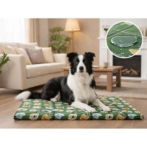 Materasso Ortopedico per Cani Yommy, Semi-Impermeabile con Base Antiscivolo, Letto per Animali Domestici in Blu, Marrone e Grigio - Product Image 2