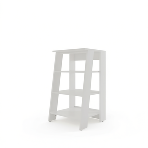 Scaffale da Bagno Artesia Bianco a 4 Ripiani, Autoportante in Legno, Minimalista e Salvaspazio - Product Image 1