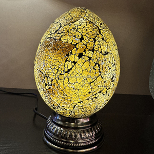 مصباح طاولة مغربي تركي من Marrakech مع زجاج فسيفساء مصنوع يدويًا مصباح زجاجي ملون بقاعدة برونزية على طراز تيفاني - Product Image 6