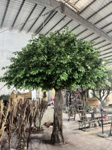 Árboles Banyan de plantas simuladas personalizados para hoteles de interior, centros comerciales, Puntos escénicos, árbol grande <span class=keywords><strong>Artificial</strong></span>, árbol de Ficus verde - Product Image 5