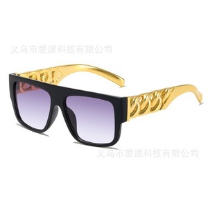 Men's Hip Hop Punk Gold Jewelry <b>Set</b> Necklace Ring <b>Bracelet</b> Glasses Party Costume Accessory Zinc Alloy Letter Design - Product Image 2