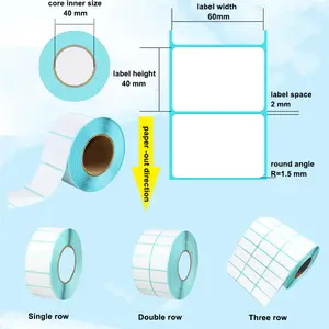 Hot Selling Self Adhesive40mmx30mm Direct Thermal Sticker Paper Thermal Transfer Printing Labels Blank