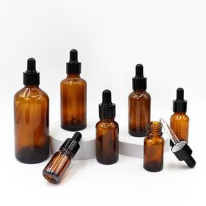 15ml 30ml 60ml 120ml <b>1</b> 2 4 oz 1oz 2oz 4oz Amber Cosmetics Empty Essential Oil Face Serum Glass Dropper Bottles with Dropper - Product Image 2