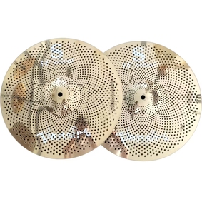 Platillos de Batería Vansir Volume Silent Mute de Aleación Metálica Dorada, Diámetro 14'', Hi-Hat para Práctica de Batería - Product Image 3