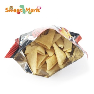 Galletas en Forma de Cuerno al por Mayor, Chips Crujientes con Sabores a Camarones y Huevo, Saladas, Proceso de Horneado y Enrollado - Product Image 4