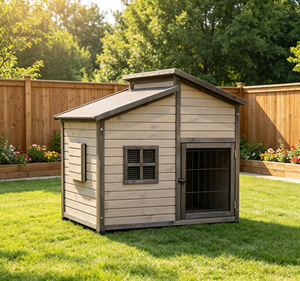 Factory Wholesale Large Outdoor Wooden <strong>Dog</strong> House Luxury Weatherproof Wooden Pet <strong>Kennel</strong> <strong>for</strong> Backyard - Product Image 6