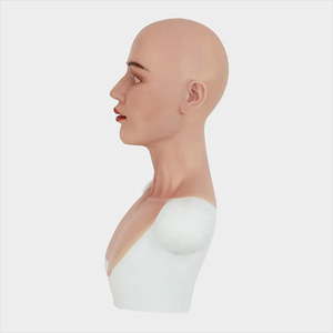 Maschera femminile in Silicone Rona copricapo per il collo e il trucco per il viso per Crossdresser Cosplay - Product Image 3