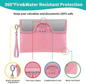 CUSTOM 8-Layer Fireproof Money Pouch Waterproof Document Bag with Lock for Travel Filing - Product Image 5